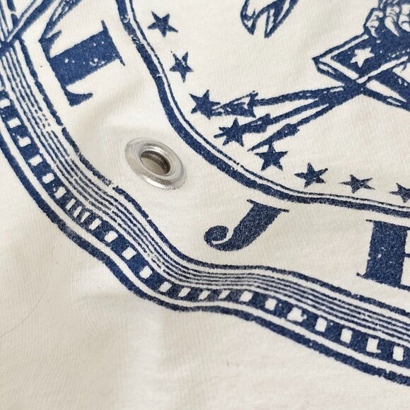 Tommy Girl Jeans Women's White Blue Top Shirt M Y2K Corset Punk Skater Rocker - Picture 8 of 16